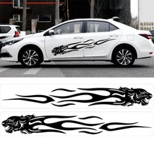 Car Flame Decal Vinyl Graphics Side Stickers Body Waterproof Animal totem  Decal