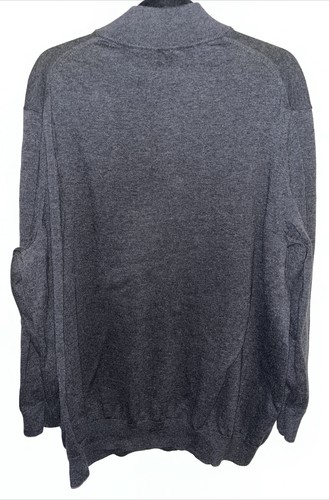 Harbor Bay 1/4 Zip Sweater Men Sz 2XL Gray - Picture 2 of 6
