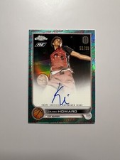 2022-23 Topps Chrome OTE Jahki Howard Aqua & Red Auto Refractor RC SP /99