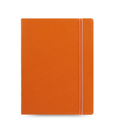 Filofax A5 Refillable Leather-Look Ruled Notebook Diary Book Orange 115010