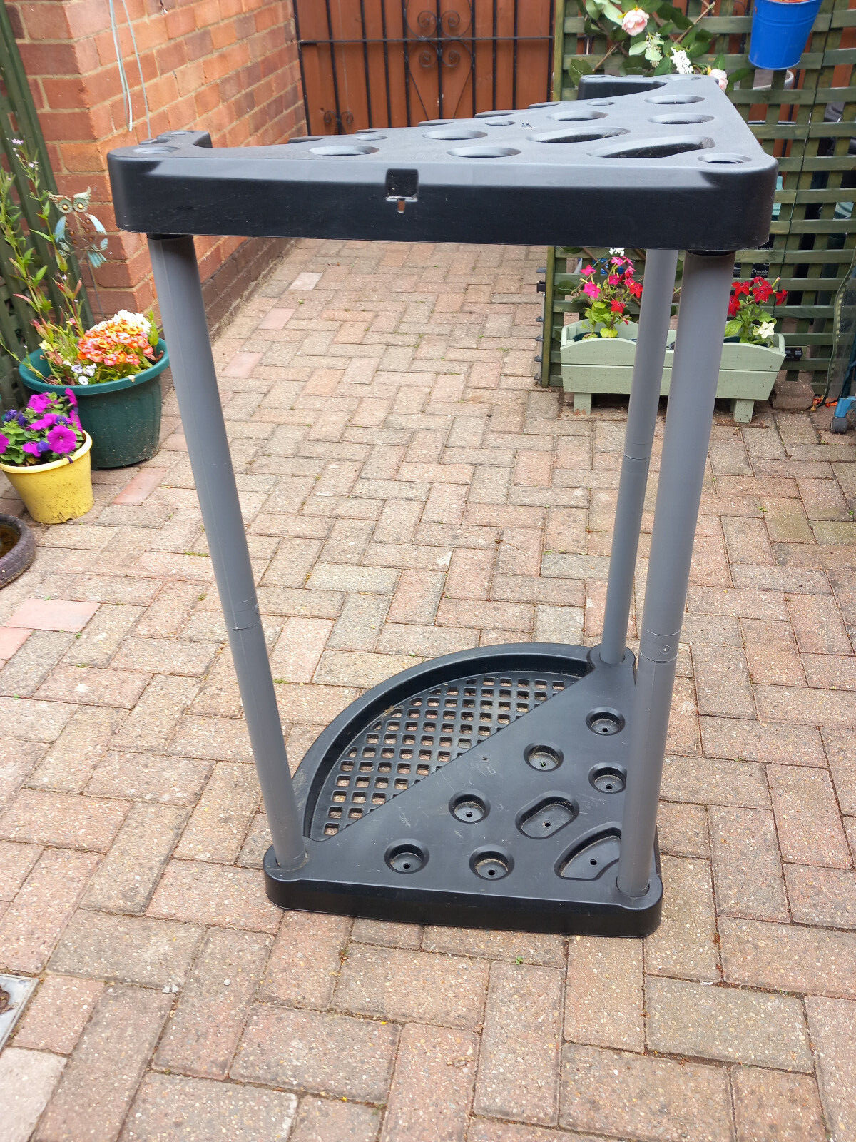 keter corner garden tool storage rack eBay