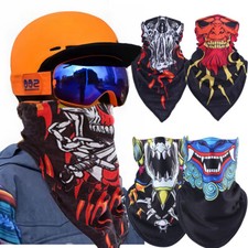 Winter Windproof Neck Gaiter Scarf Skull Masks Fleece Half Face Mask for Ski Men