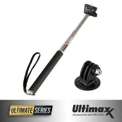 Handheld Pole Extendable Monopod Selfie Stick with GoPro Adapter