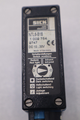#ad SICK NTL6 B18 FIBER CONTRAST SENSOR PNP NPN NO ANALOG OUTPUT STOCK 5260 $95.00