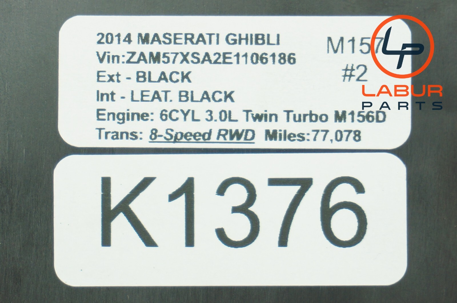M157 14-17 Maserati Ghibli Quattroporte Front Left Seat Control Module K465