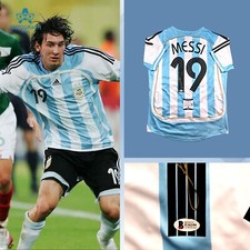 Lionel Messi Signed Argentina 2006 World Cup Home Jersey W/ Beckett COA BAS