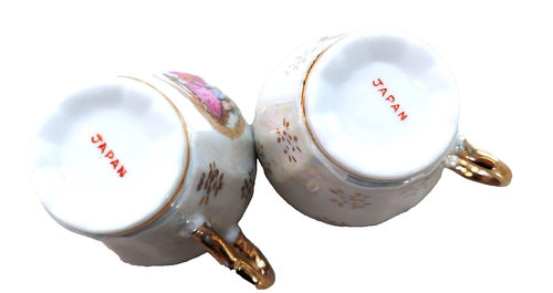 Grazioso 2 LUSTREWARE Rifiniture e manici in oro 22K, tazzine da caffè espresso, Lusterware - Foto 7 di 10