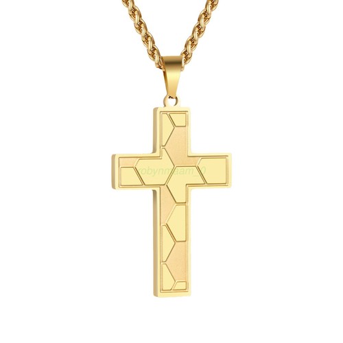 Stainless Steel Football Bible Cross Pendant Inspirational Necklace Decorations - Picture 11 of 38