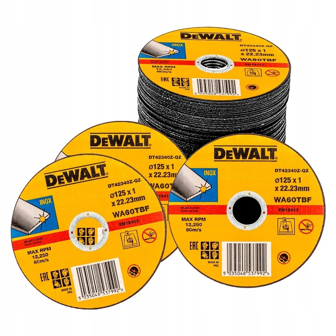 DeWALT 125mm Cutting Disc Steel Inox Stainless Super Thin Cutter 5
