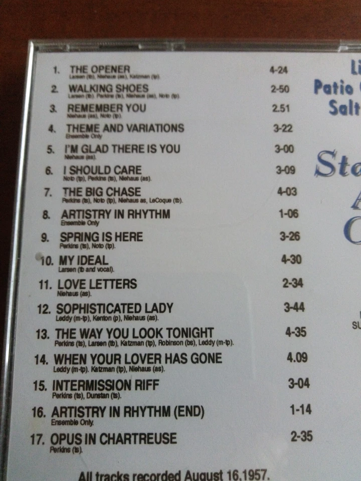 Stan Kenton - Live at the Patio Gardens Ballroom 1957 Part 1 - CD UK (1992) - Bild 2 von 3