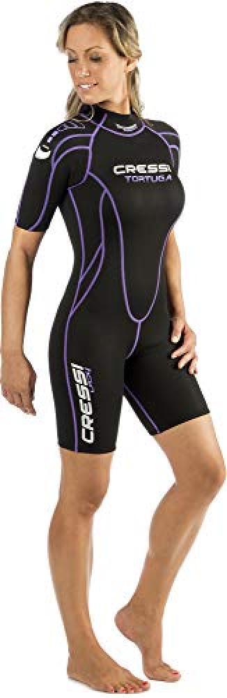 (TG. M/3) Cressi Tortuga Lady Wetsuit 2.5mm, Muta Shorty in Neoprene High Stretc