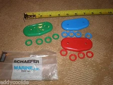 SCHAEFER MARINE 70-40 BASE KIT for SWIVEL CAM CLEATS - RED, GREEN, BLUE 116079