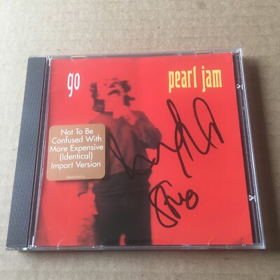 Signed Go Single by Pearl Jam CD Mike McCready Stone Gossard Autographed Auto