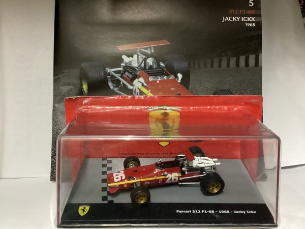 Ferrari 312 F1-68, Jahr 1968, Fahrer Jacky Ickx 1/43 Die-Cast Neu In Vitrine-image