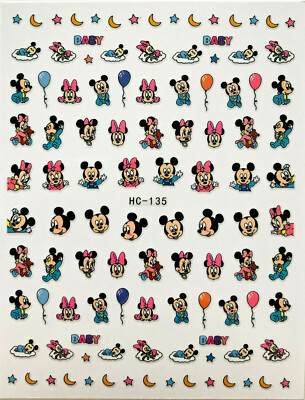 Nail Art Nagel Sticker selbstklebend Tattoo Mickey Minnie Mouse Baby HC-135-1469