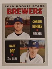 2019 Topps Heritage - Rookie Stars #88 Corbin Burnes, Nate Orf (RC)