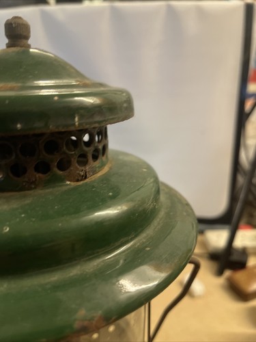 1959 Coleman 220E Lantern Storm Lamp Rare Kerosene Camping Lamp - Picture 6 of 19