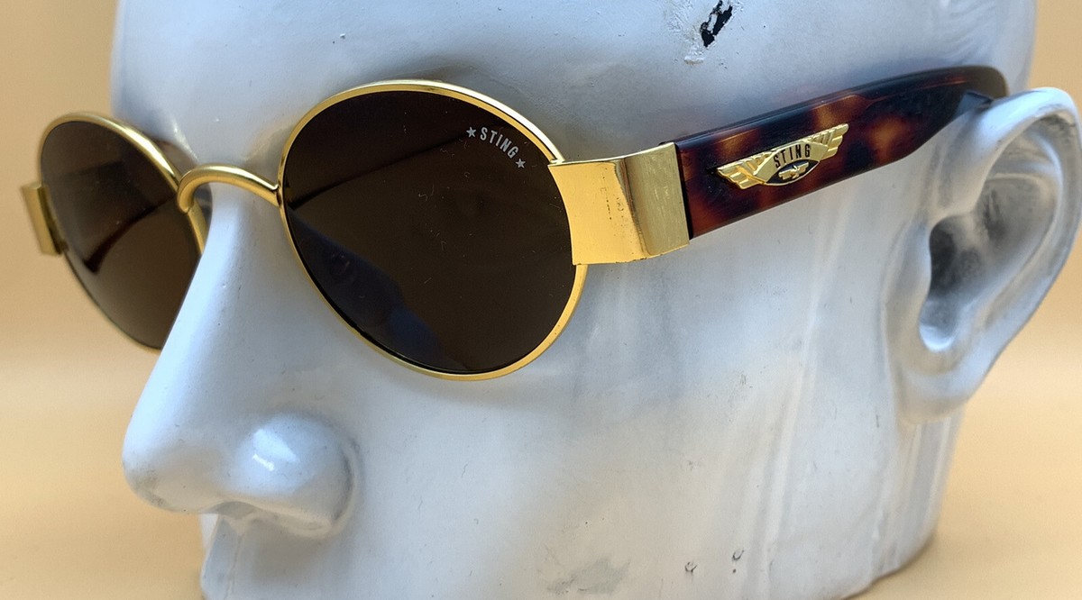 Lunettes De Soleil Vintage Sting 192 - Modèle Ovale Italien Des Années 80, New Old Stock !