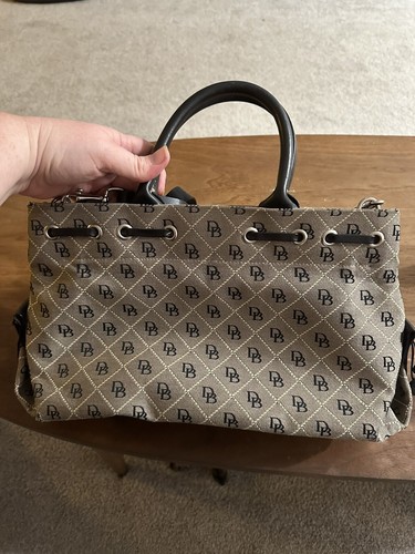 Vintage Dooney and Bourke Signature Logo Tassel Tote Shoulder Crossbody Handbag - Picture 7 of 11