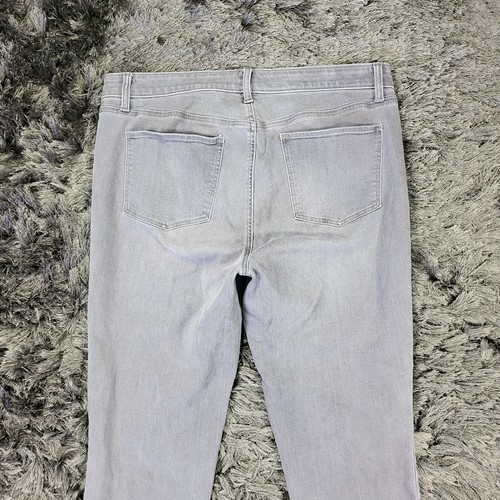 Talbots Ankle Denim Jeans Womens 12 Black Charcoal Cotton Stretch Slim 5-Pockets - Picture 17 of 20