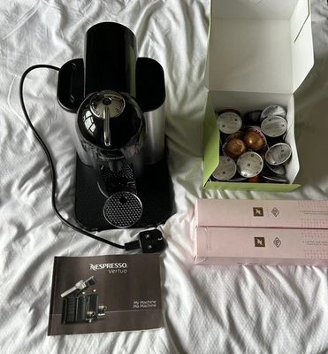 Magimix Nespresso Vertuo Pop Pod Coffee Machine Black & 50x Espresso Pods M800
