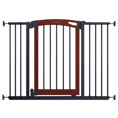 SUMMER INFANT ESSEX CRAFT SAFETY GATE - CHERRY & CHARCOAL GRAY