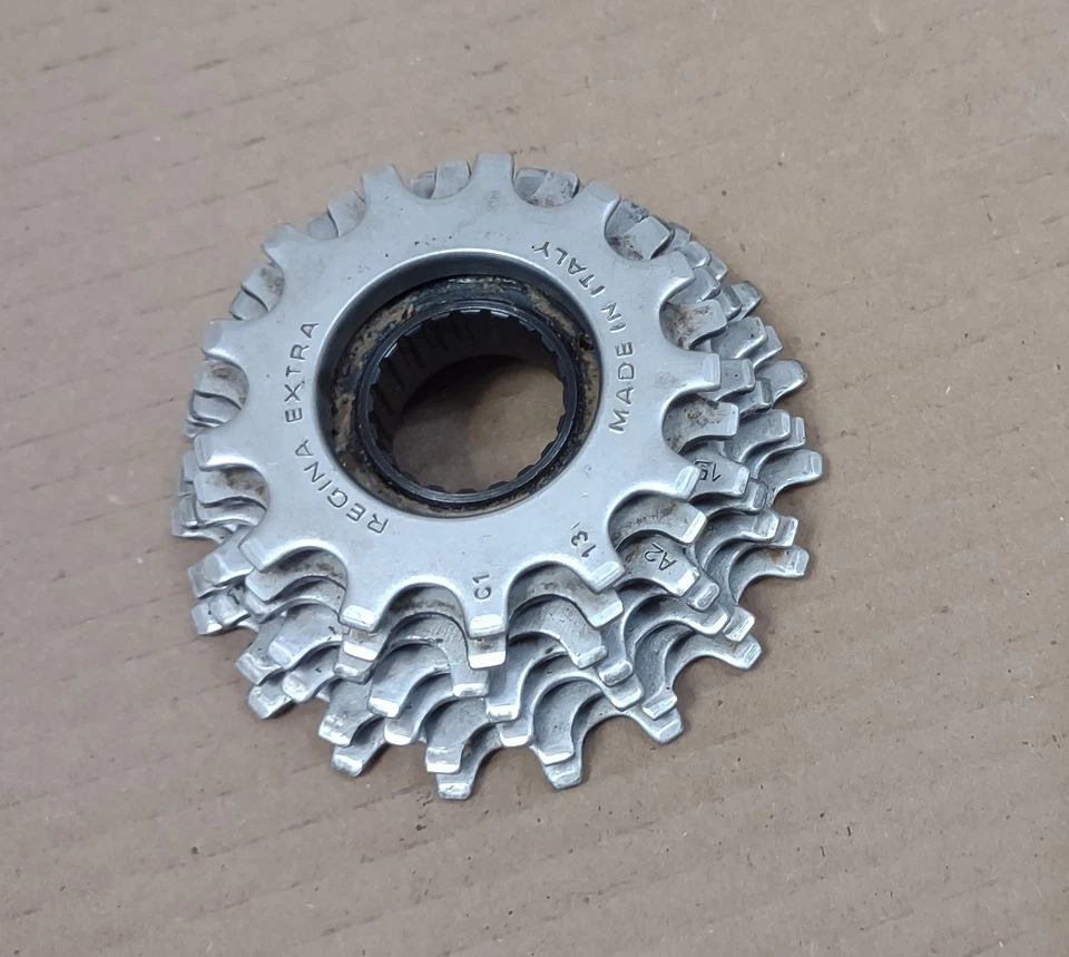 Bicicleta De Colección Regina Rueda Libre Extra 7 Velocidades 13-19 Dientes Tamaño Color Plata Foto 3 de 4