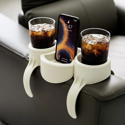 Couch Getränkehalter Tablett Sofa Organizer Getränkehalter Kissen mit Snack Tablett Überlauf