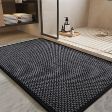PADOOR-Bath Mat-Super Absorbent Chenille Bathroom Mats-Rubber Backed Bath Mats f
