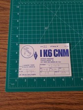 Vintage Ham Amateur Radio Card Postcard 1988 Porto San Giorgio Italy IK6CNM