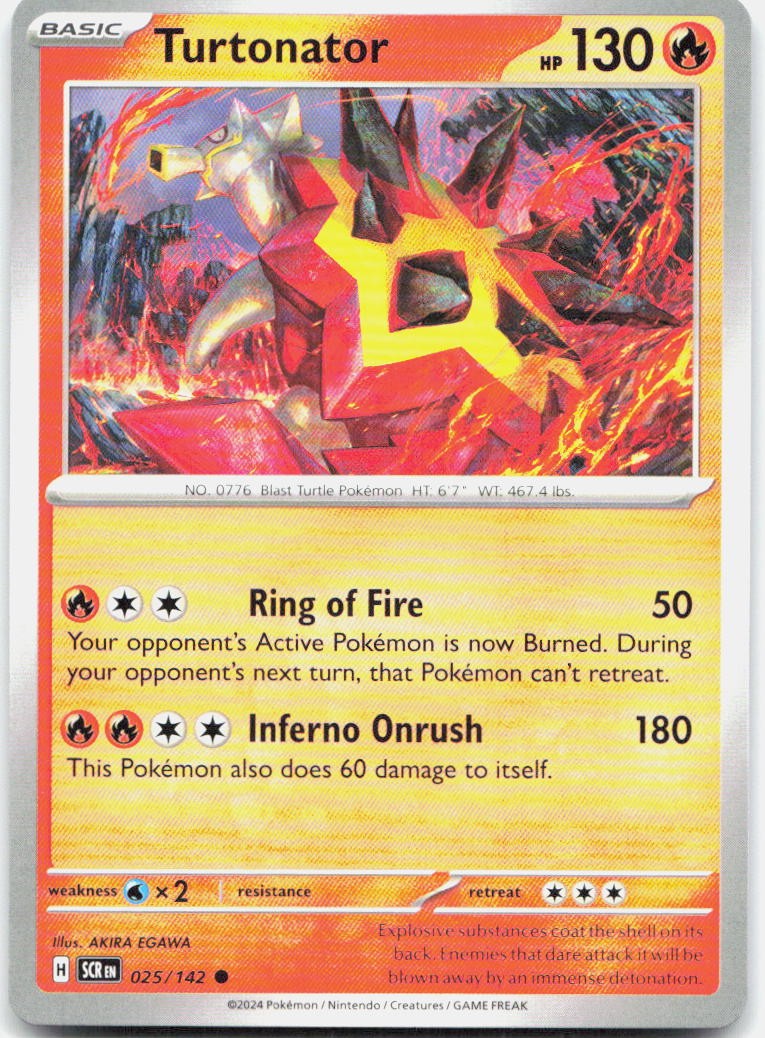 Turtonator 25/142 Common Stellar Crown Pokemon Lightly Played