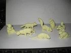 MARX 1956 WILD ANIMALS OF NORTH AMERICA plastic playset figures 8 CREAM color