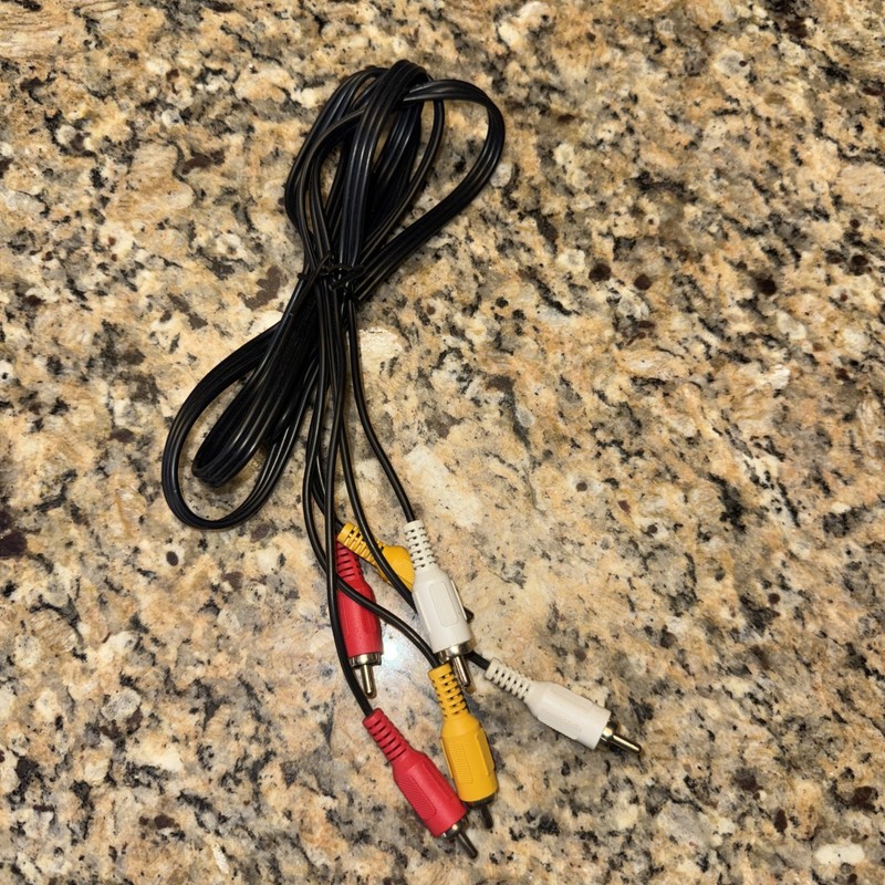 SatelliteSale AV Male to Male 3 RCA Audio Video Composite Cable Black (5 feet)