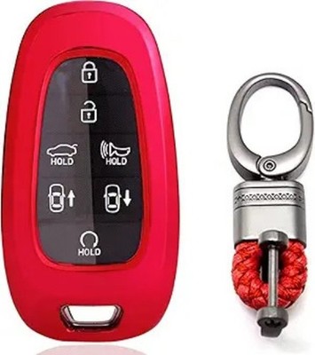 Red TPU Key Fob Shell 360 Degree Full Cover Case Color: Type 3, Red w/Keychain