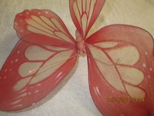 12"x12" , Fairy Wings , Butterfly , Costume . Reddish / Pink Color