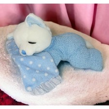Russ Baby Plush Sweet Dreams Kitty Cat Blue White Sherpa Rattle Lovey 21740 9"