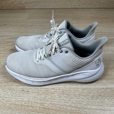 Mens White Footjoy FJ Flex Stratolite Golf Shoes Model 56286 Size 11 Spikeless
