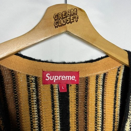 SS21 2021 Supreme NYC Stripe Knit Sweater Vest in Brown L image 5