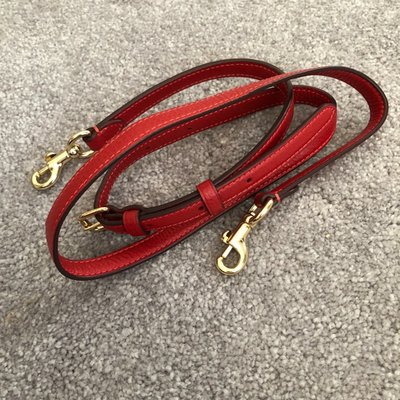 COACH Red gold Pebbled Leather Replacement Crossbody Strap  display picture 3