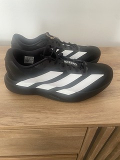Adidas Adizero Evo SL Men's Running Shoes UK Size 10 Black With White Stripes.