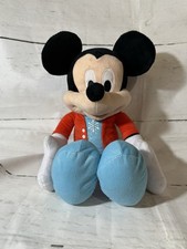 Disney Mickey Mouse 22" Plush 2017 Snowflake Winter Doll Light Blue Shirt