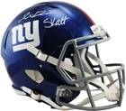 Jaxson Dart and Cam Skattebo New York Giants Autographed Speed Replica Helmet