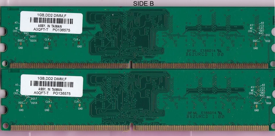 2GB 2x1GB PC2-5300 PNY A0QFT-T DDR2-667 240-Pin Desktop Ram Memory Kit DIMM - Image 2 of 3