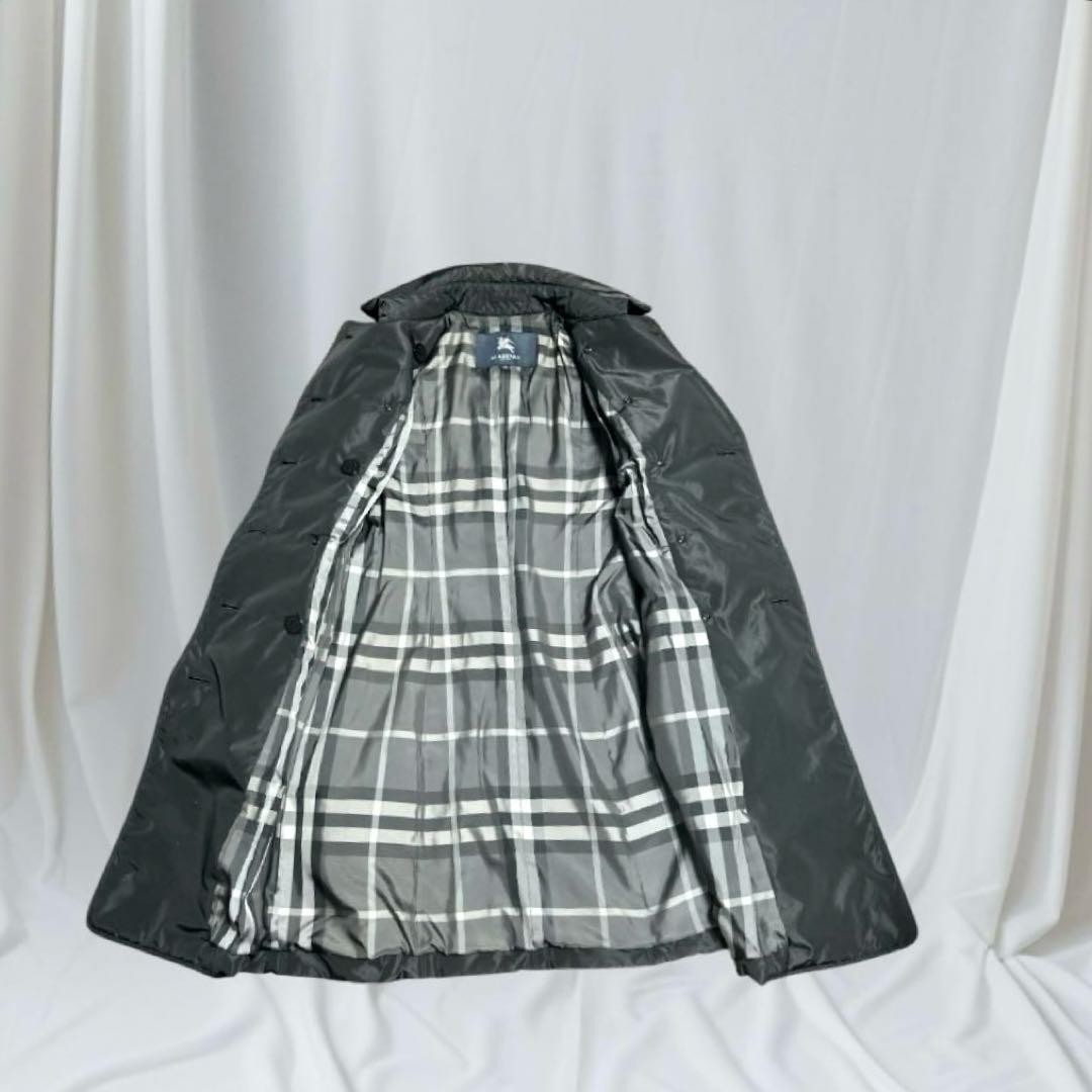 Burberry London Padded Trench Coat Black Polyester With Belt Size 40 For Women thumbnail 18