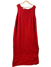 Susan Blake Womens Shift Dress Size 16 Rust Red Sleevless A-line Midi