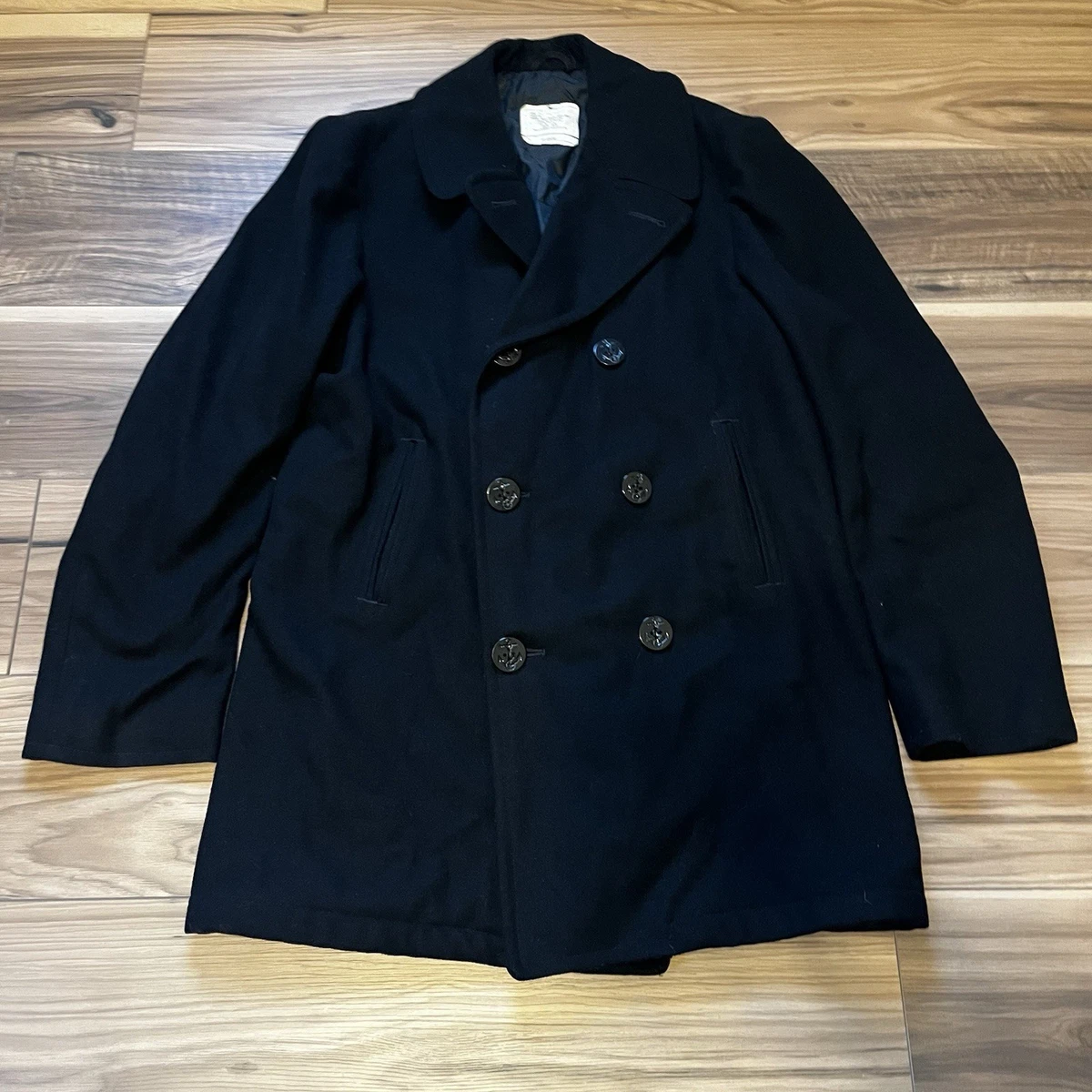 Navy Military Pea Coat | eBay