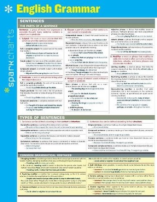 Sparknotes Equivalent SparkNotes English Grammar SparkCharts (Relié) SparkCharts | eBay