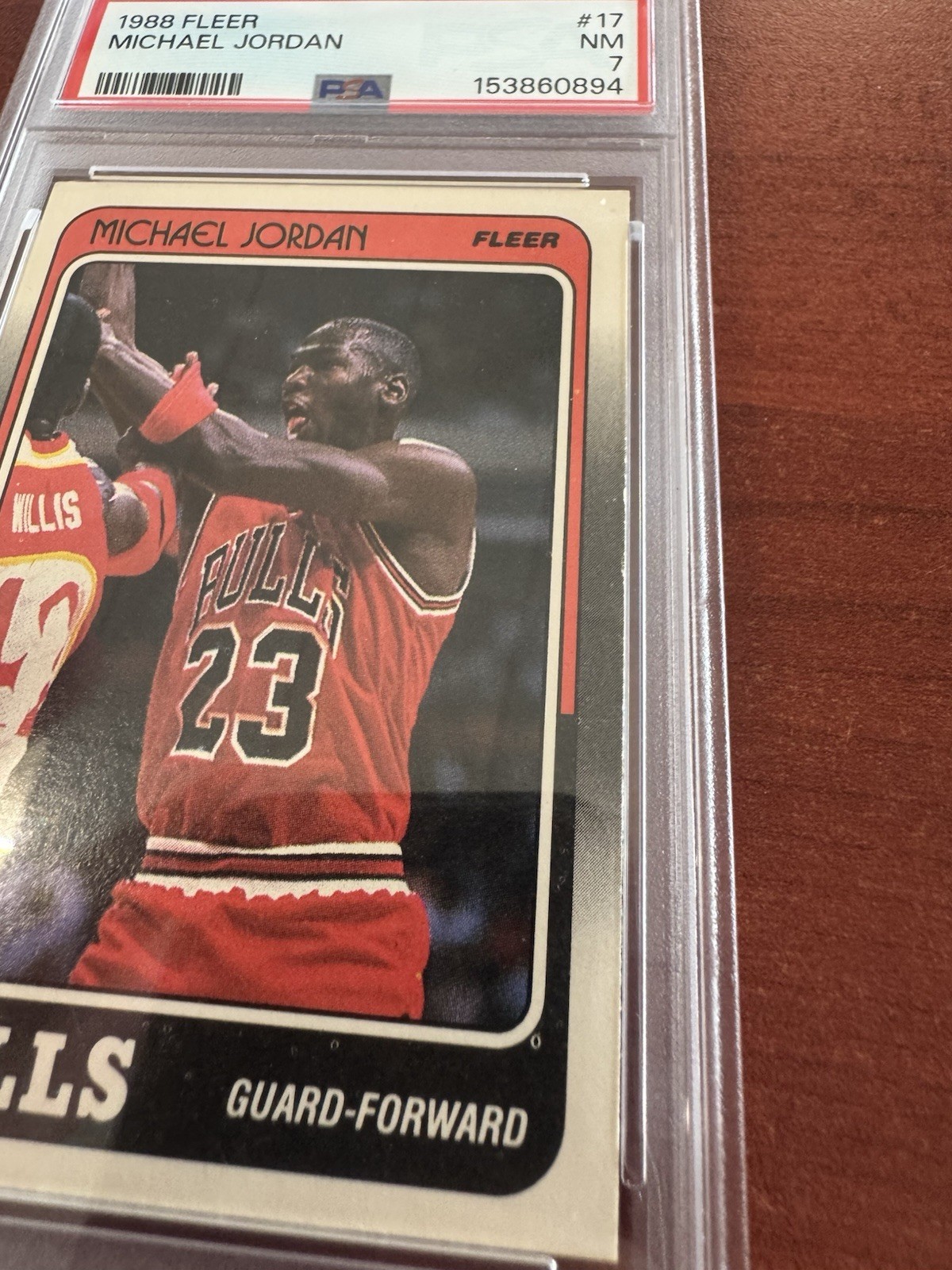 1988 Fleet Michael Jordan Psa 7 Chicago Bulls NBA view 3