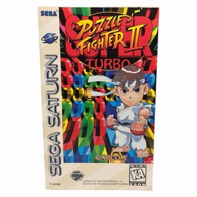 Super Puzzle Fighter II Turbo (Sega Saturn) Complete w/ Man + Reg Card Tested