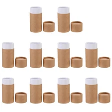 10pcs Oil Bottle Paper Cylinder Shape Packing Boxes Brown Paper Gift Boxes